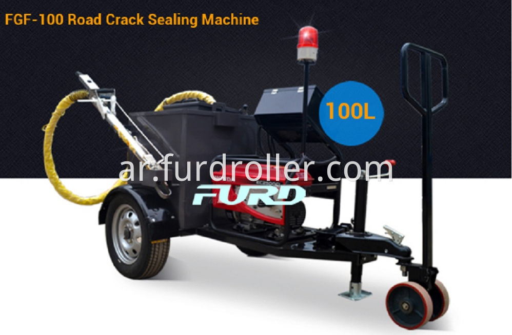 100l Asphalt Crack Sealing And Pavement Repair Machine Adopts Italy Diesel Burner Mainly Used For Irregular Cracks Of Asphalt Pavement Concrete Pavement Bridge Expansion Joints Sewer Gas Pipe Buried And Paving Road Links Waterproof Processing